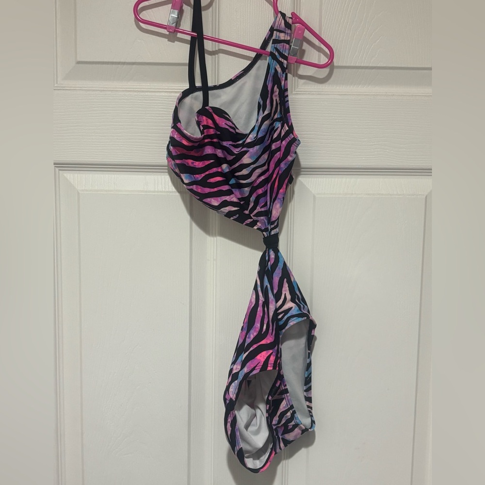 More Than Magic Pink and Black Zebra Print Swimsuit